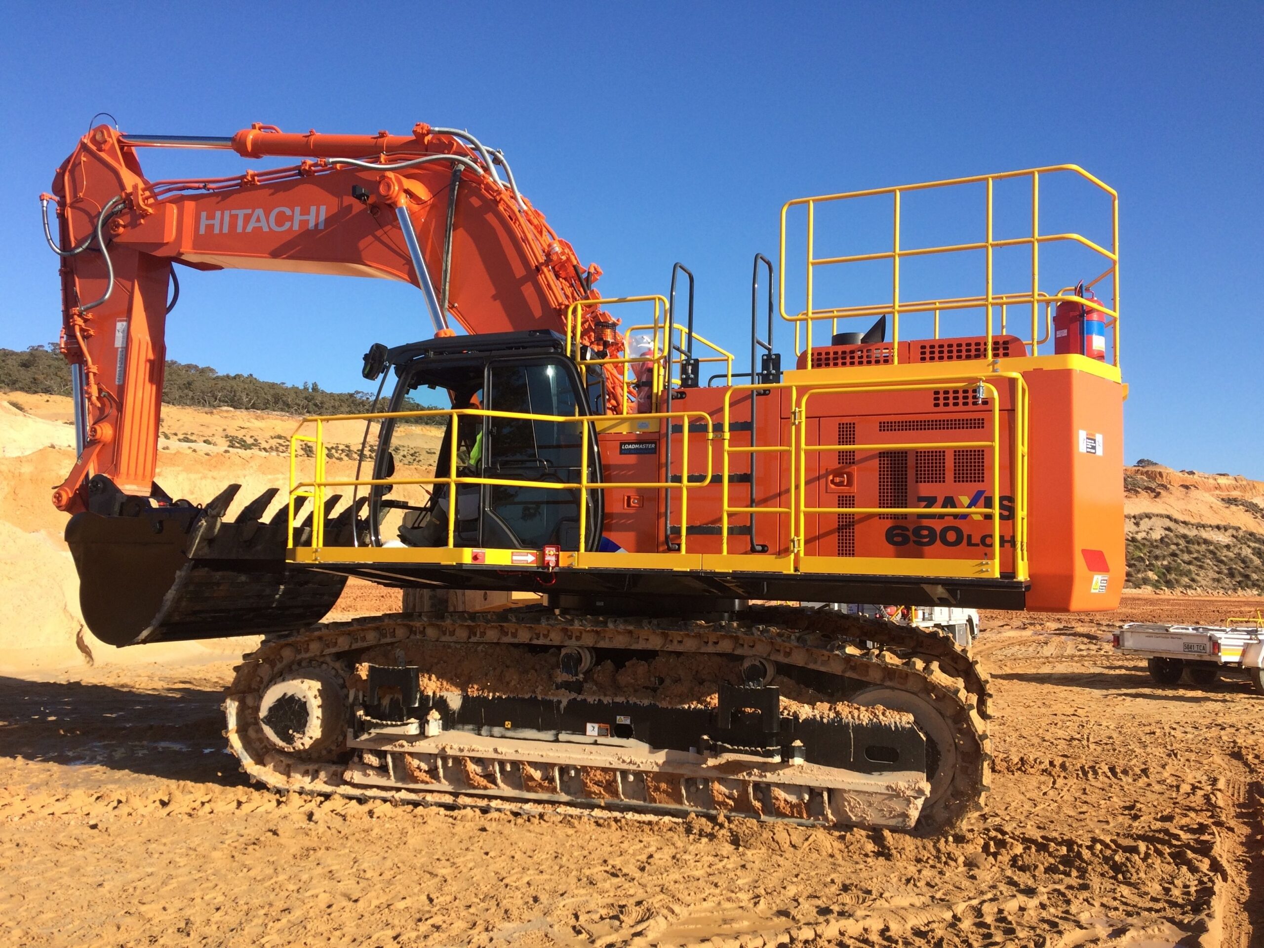 Excavator - Hit-690-5A-LH Side Platform and rails-MSC Fab-Perth